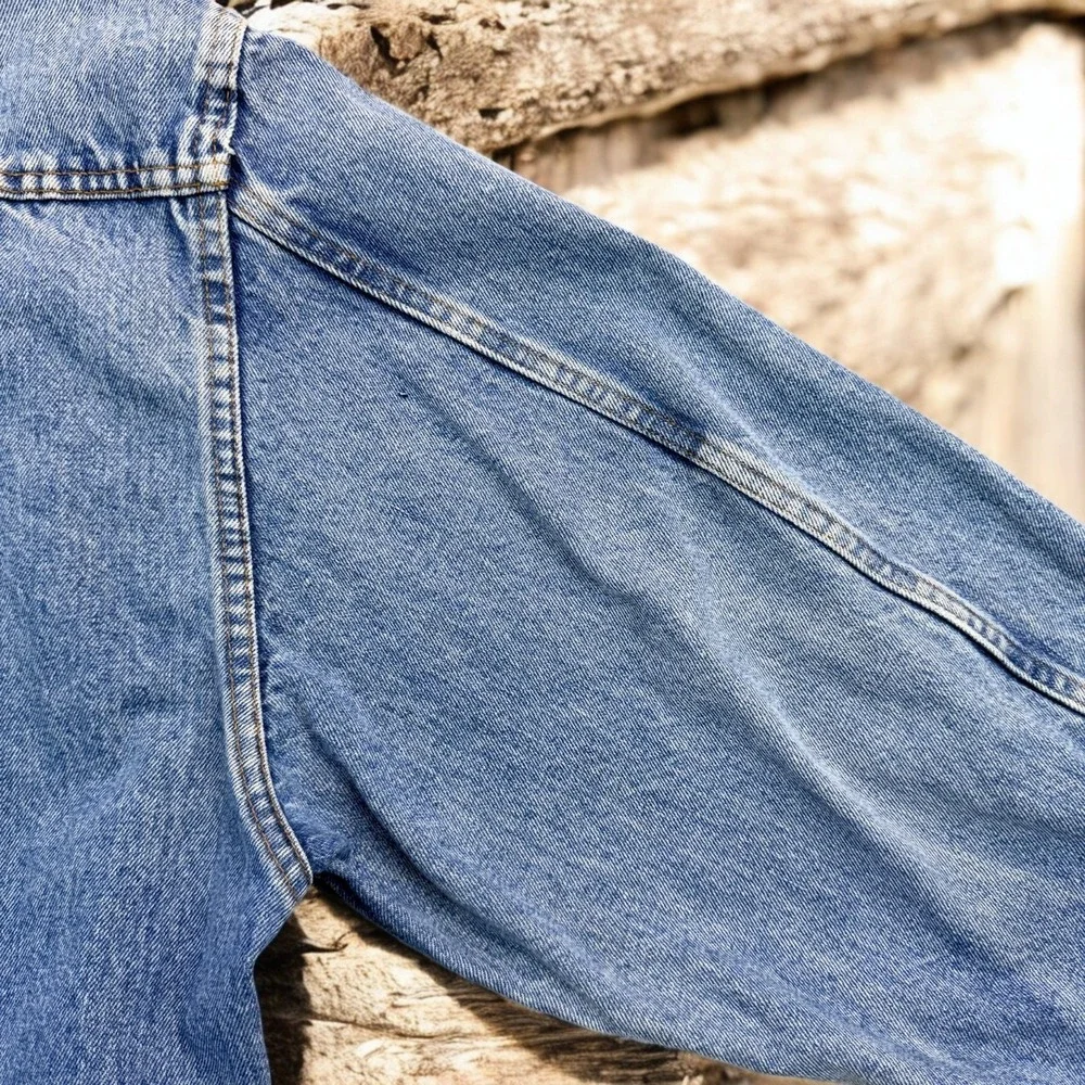 Vintage Ball Jeans Denim Jacket Mens 48 Medium Light Blue Trucker Made Italy 60s